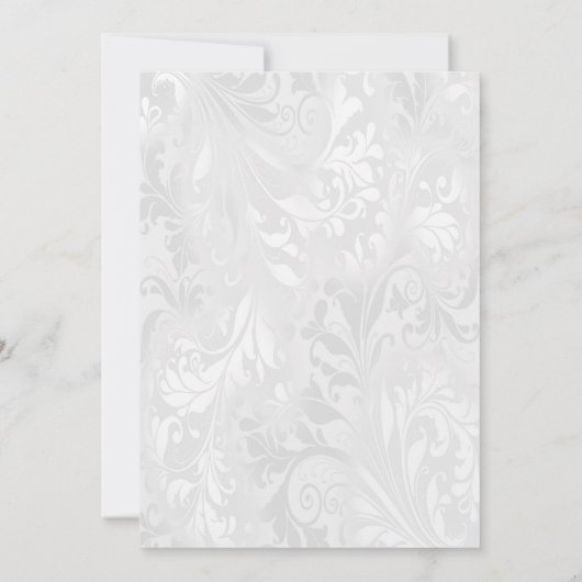 パールハーツ＆フラワーダマスク ウェディング セーブ・ザ・デート (裏面)