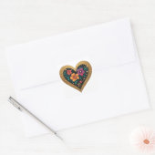 💖 パールハートの花輪 ウェディングファバーアイデア 💖 スクエアシール (封筒)