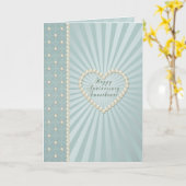 パールハートアニバーサリーグリーティングカード カード (黄色い花)