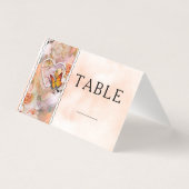 パールハートオレンジフローラバタフライテーブル番号 (裏面)