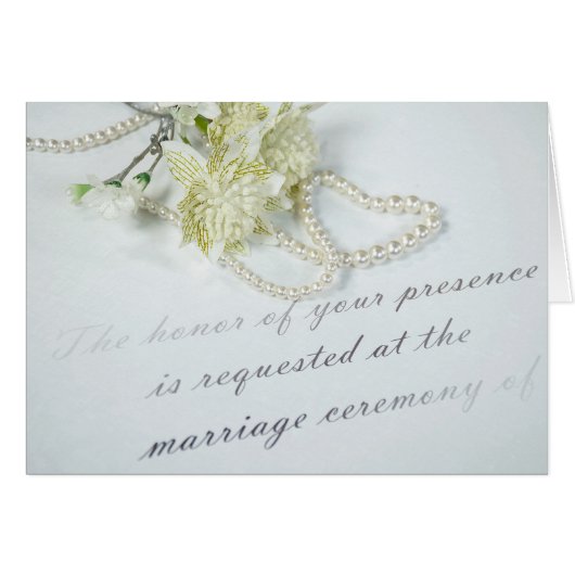 パールハートオンウェディング招待 (正面横)