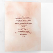 パールハートフローラオレンジフローラバタフライ結婚ズ 三つ折りプログラム (内部最初)