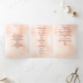 パールハートフローラオレンジフローラバタフライ結婚ズ 三つ折りプログラム (内部)