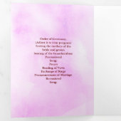 パールハートフローラピンクフローラバタフライ結婚ズ 三つ折りプログラム (内部最初)