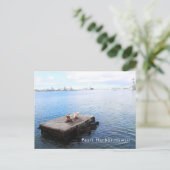 パールハーバーハワイ青いはがき ポストカード (スタンド正面)