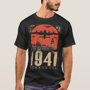パールハーバー1941第二次世界大戦の歴史デザイン Tシャツ