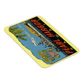 パールハーバー、ハワイヴィンテージトラベルフレキシブル マグネット (右側)