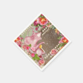 パールバラティーパーティーブライダルシャワー スタンダードカクテルナプキン (角)