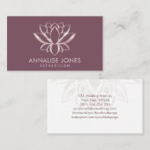 パールバラ金ゴールドロータスフラワービジネスカード 名刺 (正面/裏面)