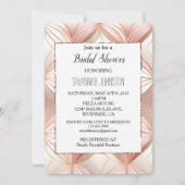 パールバラ金ゴールド抽象芸術ブライダルシャワー 招待状 (正面)