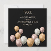 パールバルーン。エレガントな誕生日 招待状 (裏面)