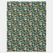 パールパウアシェル航海のビーチパターンシック フリースブランケット (正面)