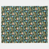 パールパウアシェル航海のビーチパターンシック フリースブランケット (正面(横))