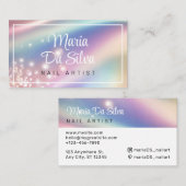パールパステルレインボーグリッター 名刺 (正面/裏面)