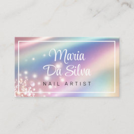 パールパステルレインボーグリッター 名刺