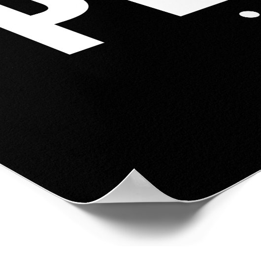 パールパーソナライズされた名誕生日 ポスター (角)