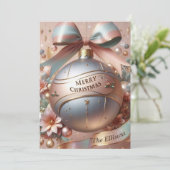 パールピンクオーナメント サンキューカード (スタンド正面)