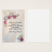 パールピンクダイヤモンドボタ結婚ンのチャリティーのお願い (正面&裏面)