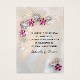 パールピンクダイヤモンドボタ結婚ンのチャリティーのお願い