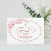 パールピンクボホファースト聖餐式 サンキューカード (スタンド正面)