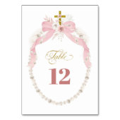 パールピンクボホ最初の聖餐式テーブル番号 テーブルナンバー (裏面)