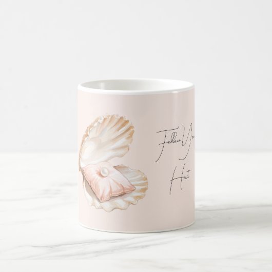 パールピーチピローシェル コーヒーマグカップ (中央)