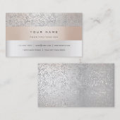 パールフェイクチタンストライプ金ゴールドミニマル銀 名刺 (正面/裏面)