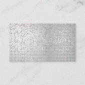 パールフェイクチタンストライプ金ゴールドミニマル銀 名刺 (裏面)