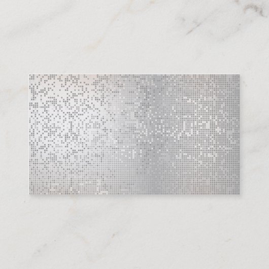 パールフェイクチタンストライプ金ゴールドミニマル銀 名刺 (裏面)