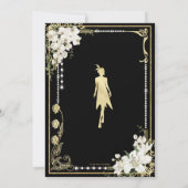 パールフローラアールデコギャツビー誕生日ANY AGE 招待状 (裏面)