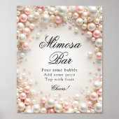 パールブライダルシャワーミモザバー ポスター (正面)