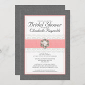 パールブライダルシャワー招待状 招待状 (正面/裏面)