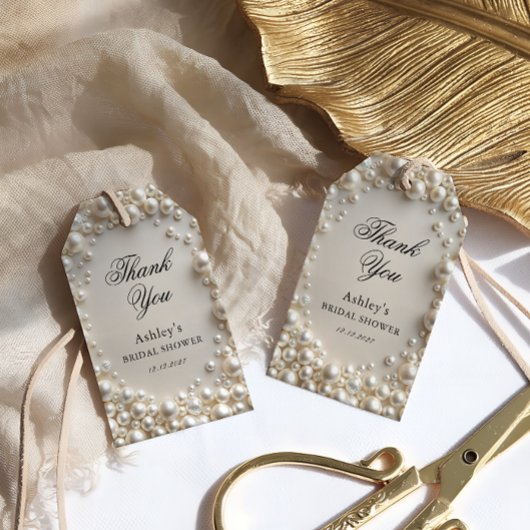 パールブライダルシャワー ギフトタグ