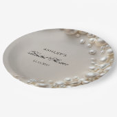 パールブライダルシャワー ペーパープレート (アングル)