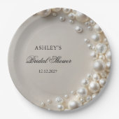 パールブライダルシャワー ペーパープレート (正面)