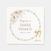 パールブライダルブランチ スタンダードカクテルナプキン (正面)