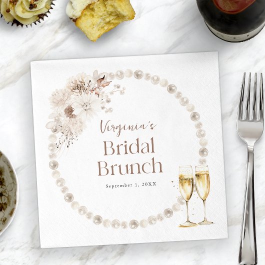 パールブライダルブランチ スタンダードカクテルナプキン