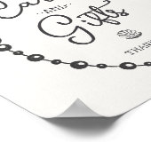 パールブラックコケット弓カード&ギフトサイン ポスター (角)