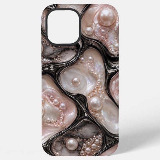パールブラックスタイルiPhoneケース iPhoneケース (裏面)