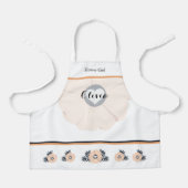 パールブラックワトゥシタカオフラワーガール結婚ズエプロン エプロン (正面)