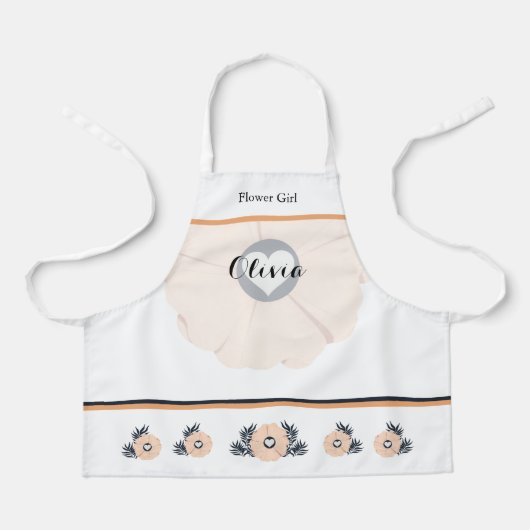パールブラックワトゥシタカオフラワーガール結婚ズエプロン エプロン (正面)
