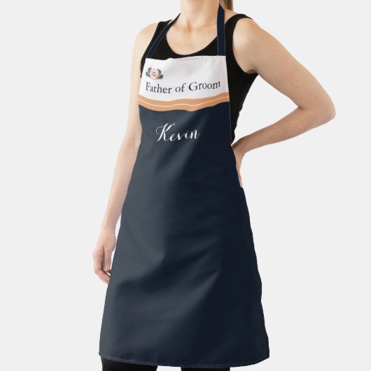 パールブラックワトゥシタカオ結婚さんのエプロンのお父さん エプロン (インサイチュ)