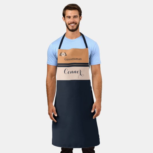 パールブラックワトゥシタカオ結婚さんのエプロンのグロムスマン エプロン (着用した状態)