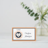 パールブラックワトゥシタカオ結婚のテーブル座席表 プレイスカード (スタンド正面)