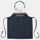 パールブラックワトゥシタカオ結婚の新郎用エプロン エプロン (正面)