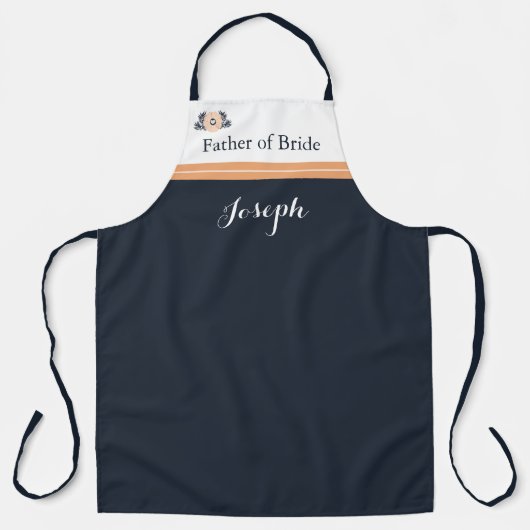 パールブラックワトゥシタカ結婚の父親の花嫁エプロン エプロン (正面)