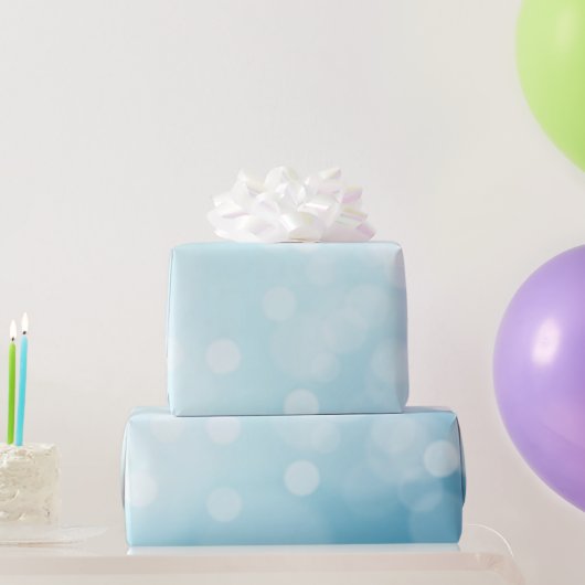 パールブルーのクリスマス ラッピングペーパー (パーティーギフト)