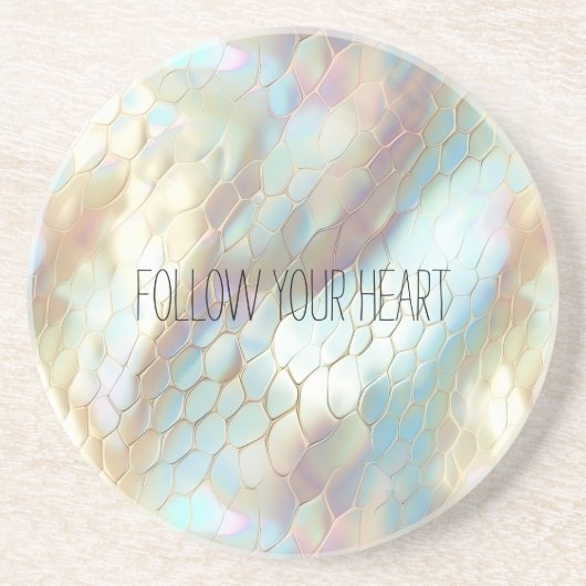 パールブルースネークスキンアニマルプリント コースター (正面)