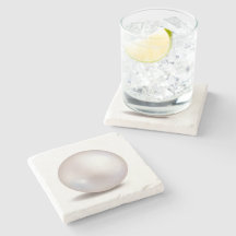 パールプリント装飾石コースター