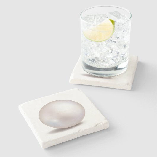 パールプリント装飾石コースター ストーンコースター (横)